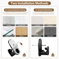thumbnail image 3 of Barra para cortinas HOTOZON ajustable sin taladro 81-218 cm negra, 3 of 8