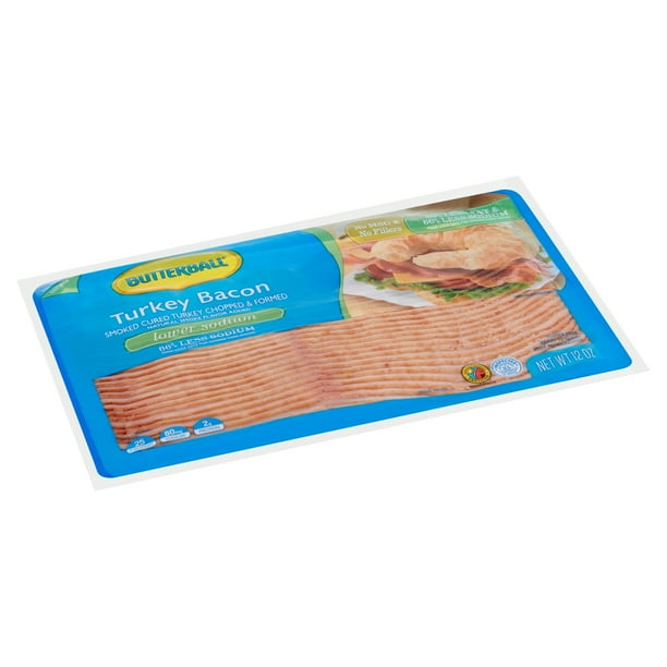 Butterball Lower Sodium Turkey Bacon, 12 oz