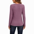 thumbnail image 3 of Women's Long Sleeve Ribbed Knit Tops Crew Neck Lace Crochet Casual Tunic Shirts for Fall Daily Work Wear, 3 of 7