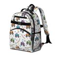 thumbnail image 1 of Monster Cartoon Truck White Pattern Cute School Backpack Bag for School with Padded Back and Adjustable Shoulder Straps 15.25"x11.5"x5.25", 1 of 4