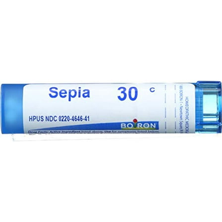 Boiron Sepia 30C, Homeopathic Medicine for Bloating and Lower Back Pain during Menstruation, 80 Pellets