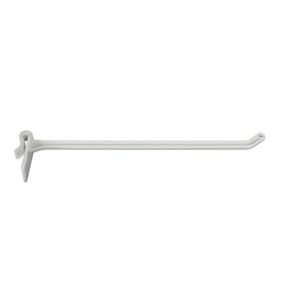 SSWBasics 6 inch White Plastic Peg Hook for Wire Countertop Rack - Pack of 12