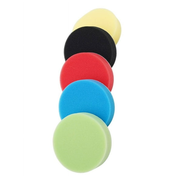 5pcs 3/4/5/6/7inch Flat Sponge Buffer Buffing Pad Polishing Pad Kit Car Polisher