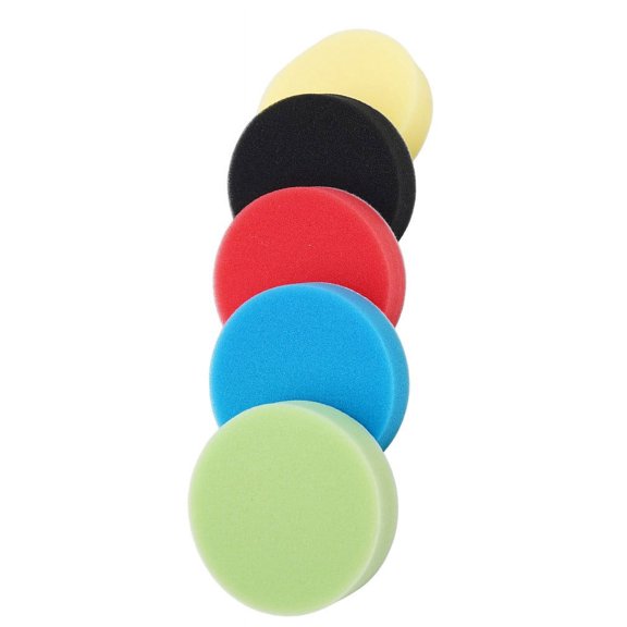 Coconut Ok 5Pcs 3/4/5/6/7Inch Flat Sponge Buffer Buffing Pad Polishing Pad Kit Car Polisher,4inch