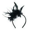 thumbnail image 2 of Hauaitttt Ladies Carnival Feather Headband Flower Headband European and Parties Popular Bridal Vintage Headband Hair Accessories Volleyball Fashion Headband Metal Hair Band for Men Sports Headbands, 2 of 2
