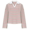 thumbnail image 5 of Tiweut Lounge Sets for Women 2 Piece Sweater Sets Striped Long Sleeve Pullover Top Matching Set Fall Outfits,Red,L, 5 of 6