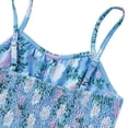 thumbnail image 6 of Sleeveless Summer Dresses Girls Spaghetti Strap Floral Vacation Tiered Dresses Casual Going Out Beach Outfits Blue, 10 Years, 6 of 6