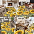 thumbnail image 5 of Non-Slip Rug Pad Rugs Watercolor Sunflower Blessed Quote Rectangle Area Rugs 5x7Ft Soft Carpet Pads for Living Room Kids Room, Farm Brown Wood Board, 5 of 9