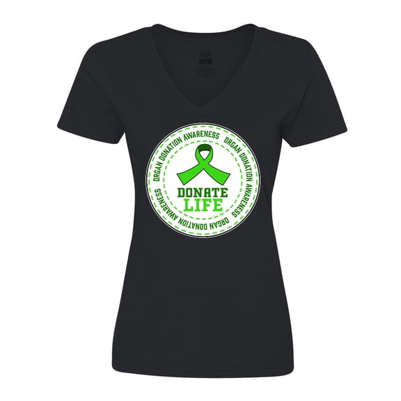 Inktastic Donate Life-Organ Donation Awareness Women's V-Neck T-Shirt