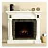Lorraine Slate Gel Fuel Fireplace, White