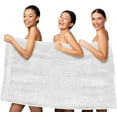 thumbnail image 5 of Elegant Comfort Turkish Cotton Jumbo Bath Towel, 1-Piece, 35" x 70", Highly Absorbent - Soft Bathroom Towel, White, 5 of 5