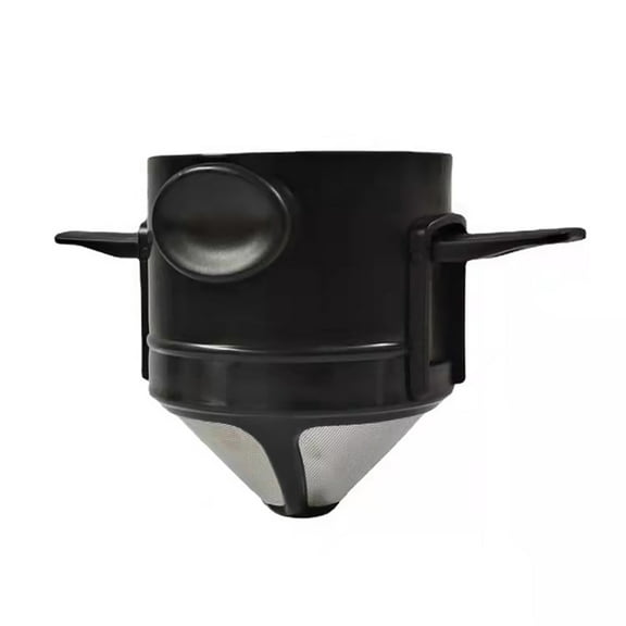Coffee Filter Reusable, Coffee Dropper Stainless Steel, Paperless Coffee Filter, Tea Filter with Holder, Coffee Drip Filter Portable for Home, Office, Travel, Camping