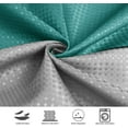 thumbnail image 3 of Modern Aqua Shower Curtain Teal Geometric Black Gray 72"x72" Shower Curtain Set Turquoise Green Shower Curtain Coastal Sea Beach for Kid Teen Water Repellent Fabric Home Decor with 12 Hooks, 3 of 5