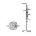 thumbnail image 4 of 1/2 Carat T.W. Diamond Double Halo Cluster 10kt White Gold Engagement Ring, 4 of 5