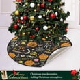 thumbnail image 6 of Coolnut Halloween Pumpkins Spiders Christmas Tree Mat Round Christmas Tree Stand Mat Decoration for Holiday Party Home Christmas Day Ornaments Floor Door, 28.3", 6 of 6