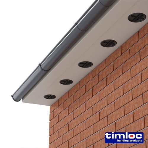 Timco - Timloc Push-in Soffit Vent - White - 1140 (Size 70mm - 10 Pieces)