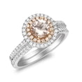 thumbnail image 6 of Gin & Grace 14KT Two Tone Gold Genuine Round-cut Morganite and Diamond Ring, 6 of 6
