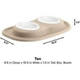 thumbnail image 2 of WeatherTech Double Low Pet Feeding System w/Plastic Dog/Cat Bowls - 8 oz (1 Cup) Tan (PDL0801TN), 2 of 3