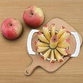 thumbnail image 4 of Somnr Apple Slicer ,Upgraded Version of Heavy-Duty Apple Slicer 12-Blade Oversized Apple Corer And Divider, Divider for Up to 4 Inches Apples,Silver, 4 of 8