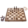 thumbnail image 2 of Gse Games & Sports Expert 15"" Wooden Chess Set Folding Chess Board Set With Chess Pieces Storage Slots Portable Travel Chess Game For Adults & Kids, 2 of 5