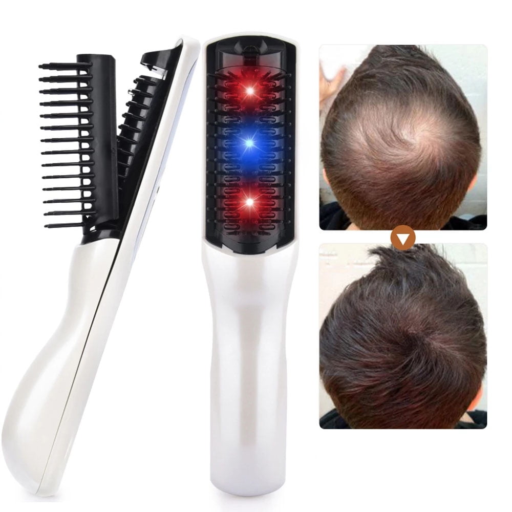 Electric Hair Growth Laser Comb Therapy Massage Equipment Stop Hair Loss  Treatment Promote Grow Health Brush Men White 