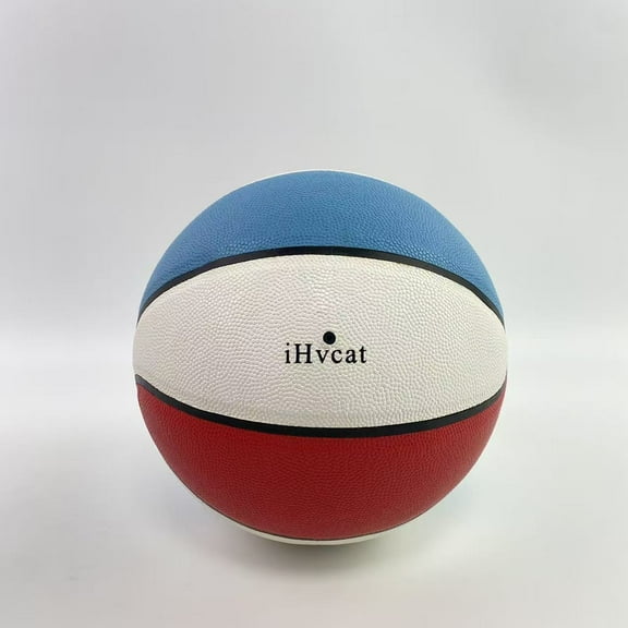 iHvcat Sport balls,Basketballs Bulk Official Size 7 Rubber Basketballs 29.5 Rubber Inflatable Basketballs Basketballs Bulk Standard Basketball for Training Play(Blue, White)