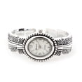 thumbnail image 3 of Silver Metal Western Style Decorated Oval Face Women's Bangle Cuff Watch, 3 of 3