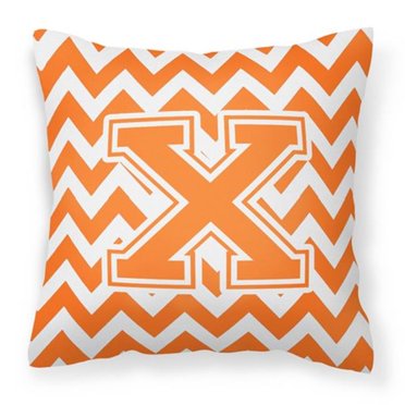 Letter X Chevron Navy Blue and Gold Fabric Decorative Pillow - Walmart.com