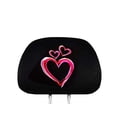 thumbnail image 5 of Yupbizauto New Large Pink Heart Car Truck SUV Seat Covers with Embroidery Logo Headrest Covers Floor Mats Gift Set for Women, 5 of 5