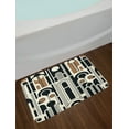 thumbnail image 2 of Ambesonne Modern Bath Mat, Simple Geometric Arch Rounds, 30.2" x 20", Eggshell Camel Dark Grey, 2 of 3