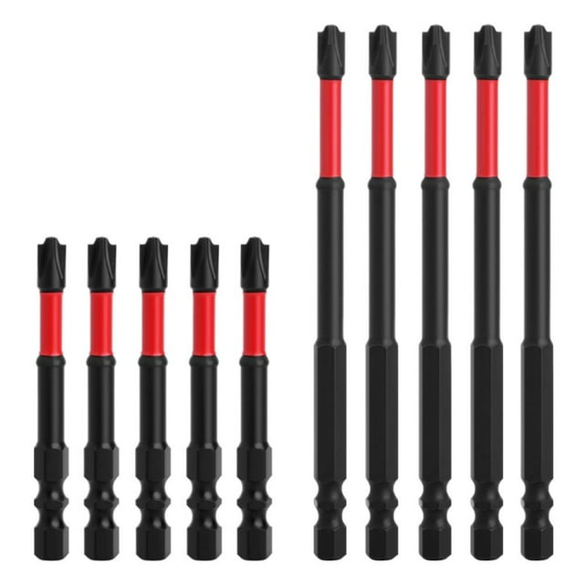 Impact Screwdriver Bit Set - Machined Tips with Magnetism, Cross Slot Screw Drive - Electrician Drill Bit Tools