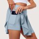 thumbnail image 4 of Pantalones de yoga elásticos SCZ para mujer con falda ligera de cintura alta y bolsillos azul 2xl, 4 of 4