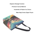 thumbnail image 3 of FORMRS Womens Canvas Tote Bag with Zipper Inner Pocket Shoulder Handbag, Colorful Road, 3 of 7