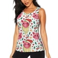 thumbnail image 1 of Balery Christmas Cute Pigs Camiseta sin mangas estampada ligera para mujer, tops de entrenamiento sin mangas, camisetas de yoga transpirables de secado rápido.-Large, 1 of 7