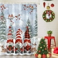 thumbnail image 5 of Shower Curtains Sets for Bathroom Decor Christmas Winter Dwarf Reindeer Tree Waterproof Bathroom Curtain with Hooks, Farm Snowy Scene Forest for Bathroom Decor,36x72IN, 5 of 9