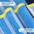 thumbnail image 4 of Superior Mira Striped Cotton Large Oversized Beach Towel, 34" x 68", Blue/ Navy, 4 of 12