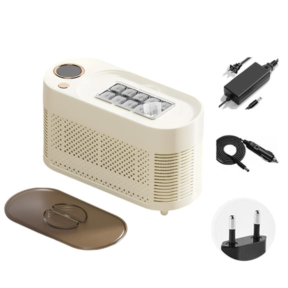 Sinyiin Fast Freezing 12V Portable Ice Maker with ABS Construction Ice Cubes Machine Great for Small Spaces and on the Go