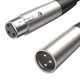 thumbnail image 3 of Cable XLR flexible, cable balanceado de nailon trenzado para sistema de altavoces. 03 m, 3 of 3