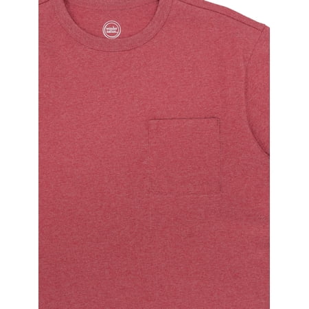 Wonder Nation Boys Pocket Tee with Short Sleeves, 2-Pack, Sizes 4-18 & Husky