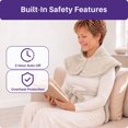 thumbnail image 5 of KEKOY Heating Pad for Back, Neck & Shoulders Relief, FSA/HSA Electric Heat Pad with 4 Heat Settings, 2-Hour Auto Shut-Off, Fast Heating, Detachable Belt, 24" x 33", Beige, 5 of 12