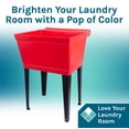 thumbnail image 3 of Tehila Red 19 Gallon Utility Sink with Black Legs and P-Trap, 3 of 9