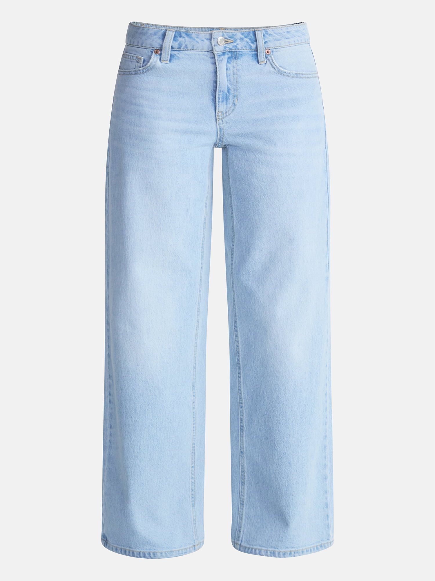No Boundaries Mid Rise Baggy Jeans, 29", 31", 33" Inseams, Women'sand Women's Plus Sizes 00-24W