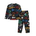 thumbnail image 2 of Bingfone Womens Pajama Sets Basketball Print,Long Sleeve Loungewear Pajamas Set-Medium, 2 of 9