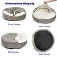 thumbnail image 4 of Perro pequeño cama para perros camas de perros calmantes y gato cueva con tapa con capucha camas de gato esponjosas para camas redondas para interiores para mascotas grandes y, 4 of 7