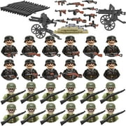 WW2 Toy Soldier Figures Set American vs German Army Battle Figure Building Playset (72 pcs)