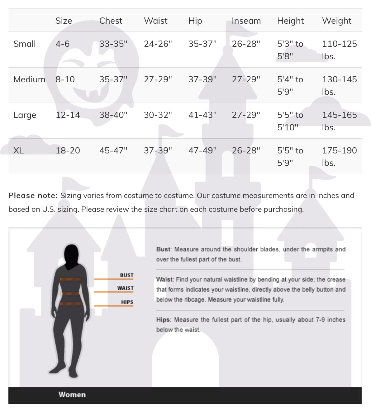 Adidas Size Charts