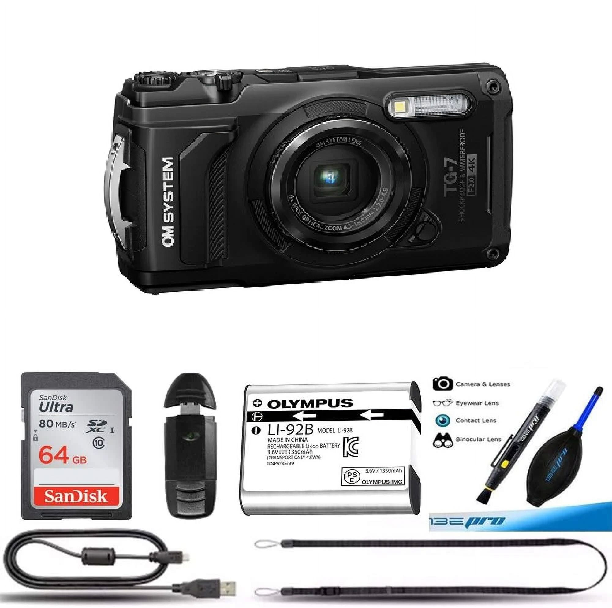 OM SYSTEM Tough TG-7 Digital Camera (Black) - Walmart.com