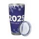 thumbnail image 2 of Feliz Año Nuevo 2025 Vaso de acero inoxidable de 20 oz Taza de café de viaje Taza térmica portátil con tapas, 2 of 7