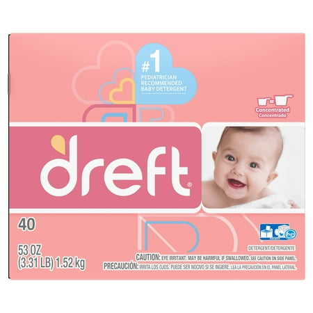 Dreft Powder Laundry Detergent, 40 loads, 53 oz (Best Soap For Infants)