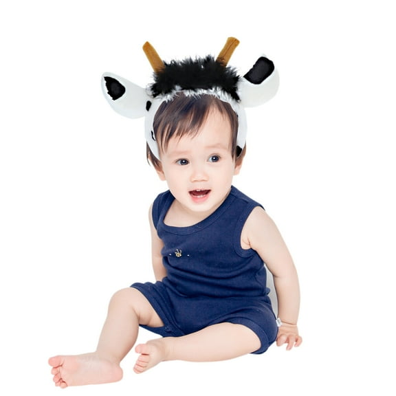 WHAMVOX Multi Color Plush Cows Headband for Party Decoration and 2.5 Inches Wide